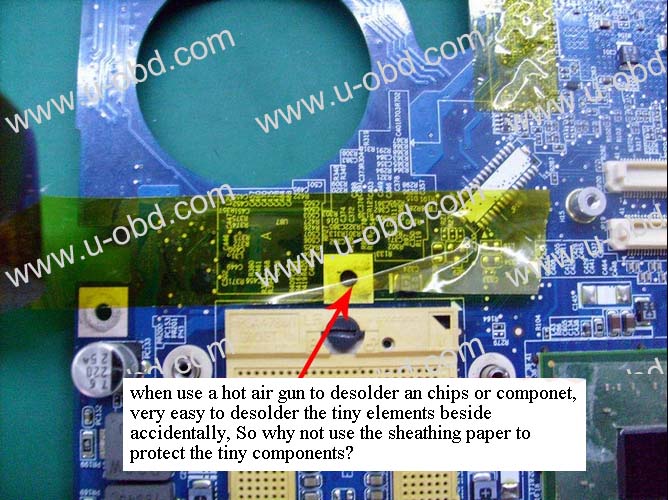 sheathing paper for desoldering protection tiny components 