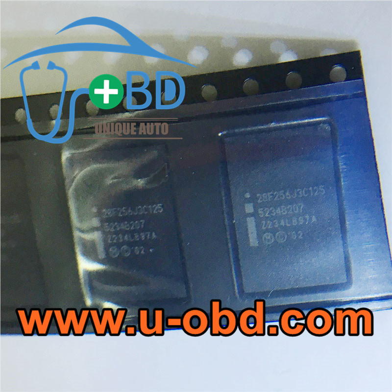 28F256J3C125 BMW head unit vulnerable memory Chip