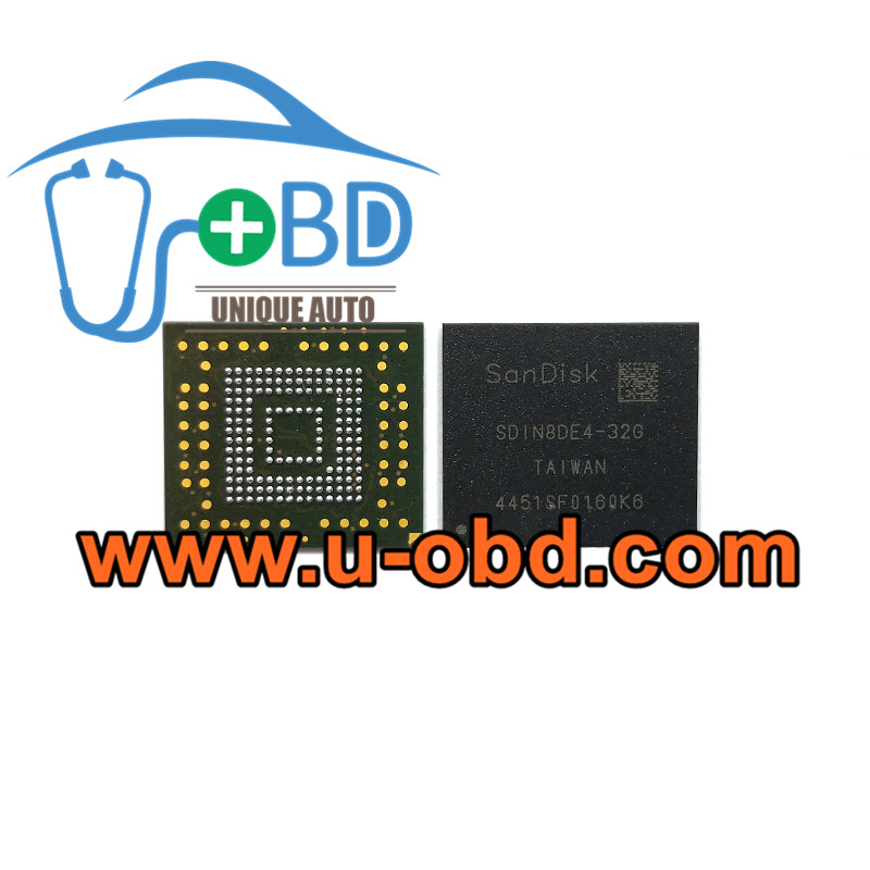 SDIN8DE4-32G BGA153 Vulnerable car Head unit EMMC memory chip