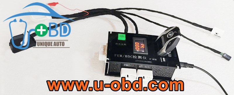 BMW FEM BDC test platform ELV key programming harness