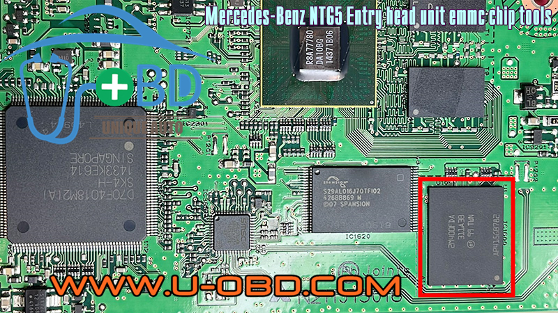Mercedes-Benz C-class GLC-class NTG5 HU5 ENTRY Head unit 3GB Emmc chip reading writing tools Methods