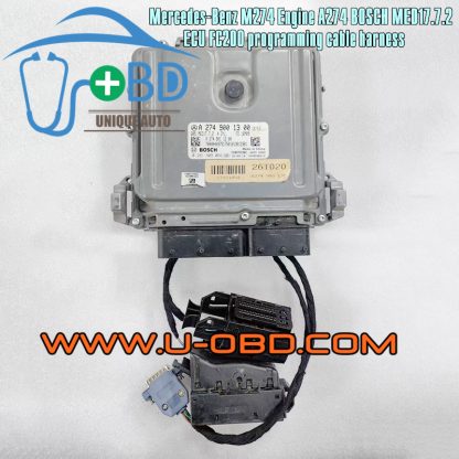 Mercedes-Benz M274 Engine A274 Control unit BOSCH MED17.7.2 ECU Programming cable FC200 adapter harness