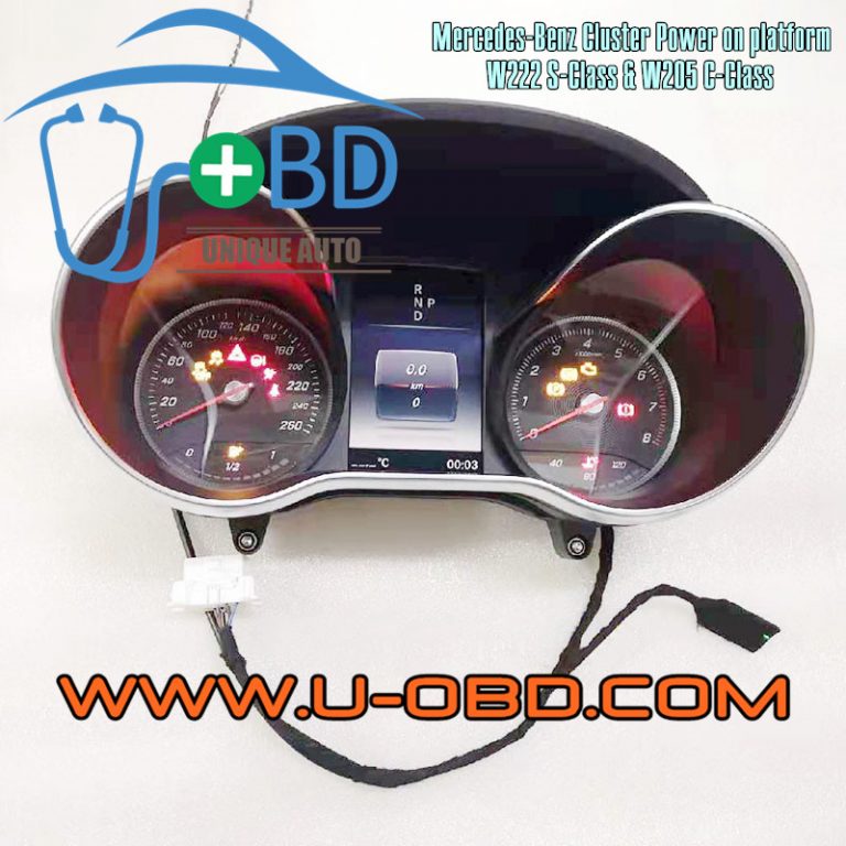 MercedesBenz W222 SClass W205 CClass instrument cluster bench power