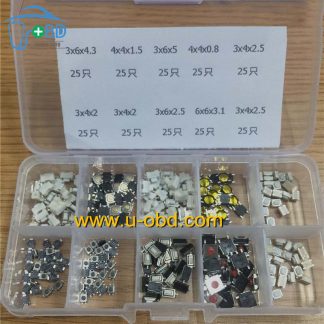 Automotive remote keys switch kit 10 types 250 PCS