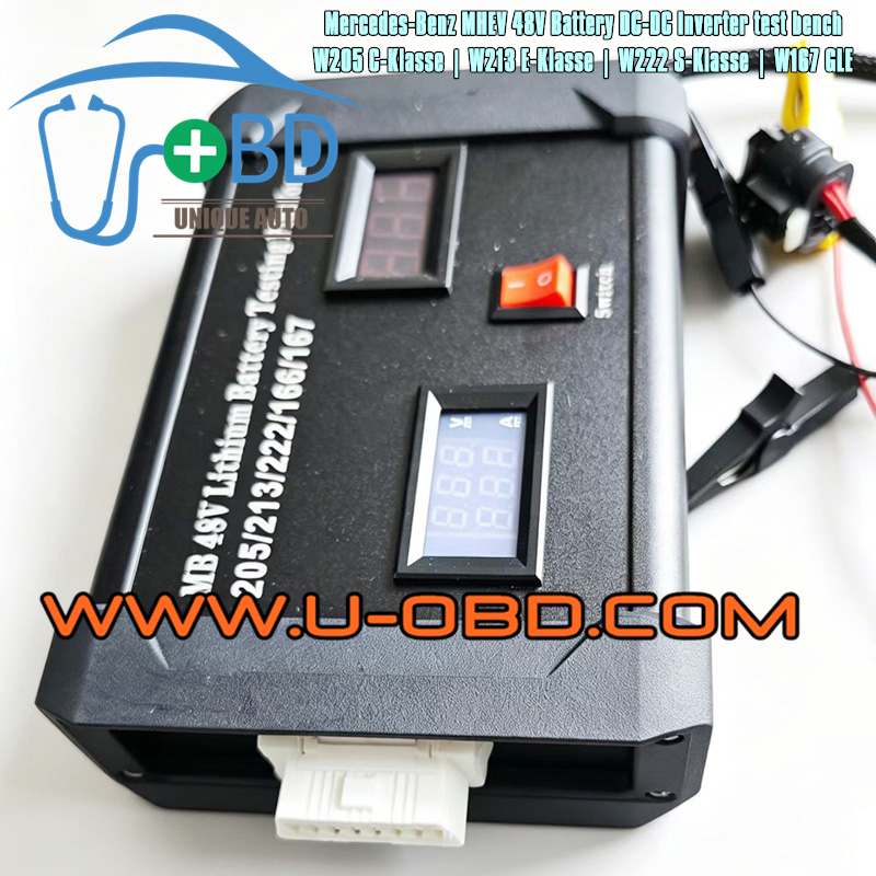 Mercedes-Benz W205 C-class W222 S-class W213 E-Class W167 GLE MHEV 48V battery bench tester