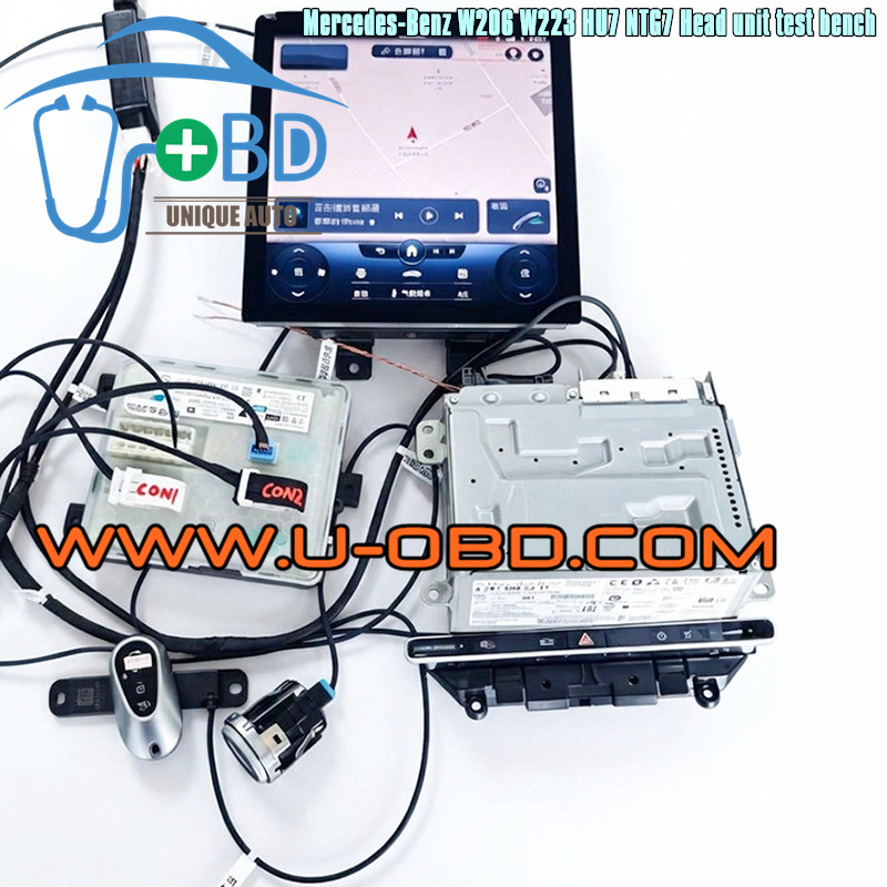 Mercedes-Benz W206 C-Klasse W223 S-Klasse MUBX2 HU7 NTG7 Head unit EZS programming testing bench platform