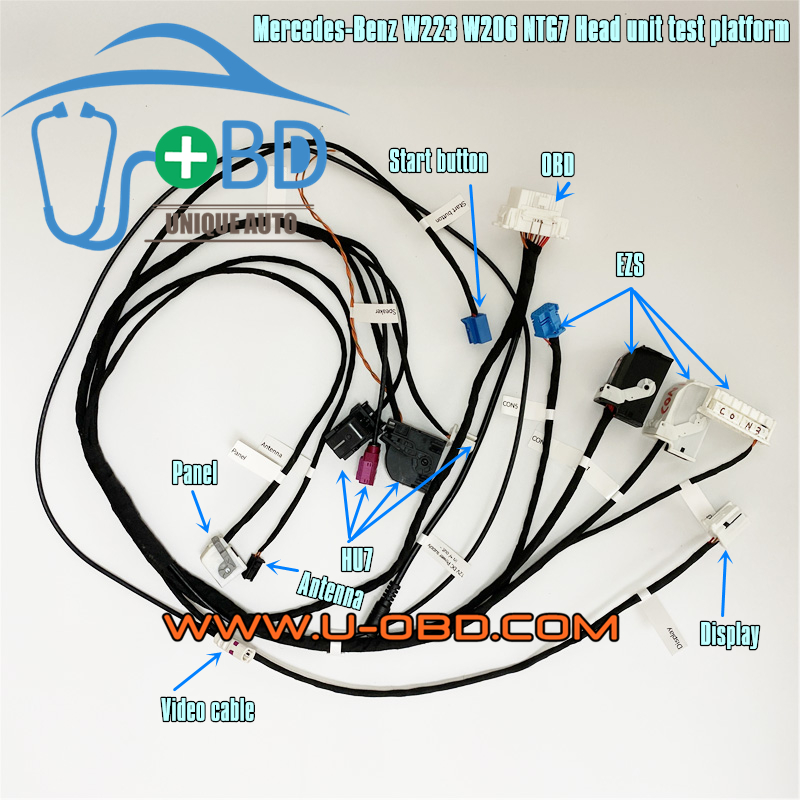 Mercedes-Benz W223 W206 MUBX2 HU7 NTG7 Head unit EZS coding testing bench platform