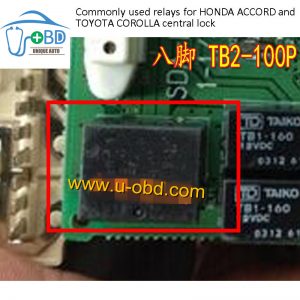 TB2-100P Commonly used relays for HONDA ACCORD and TOYOTA COROLLA central lock