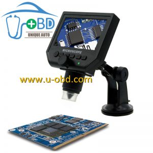 1-600 times magnifition circuit board repair high definition digital microscope with screen plastic frame