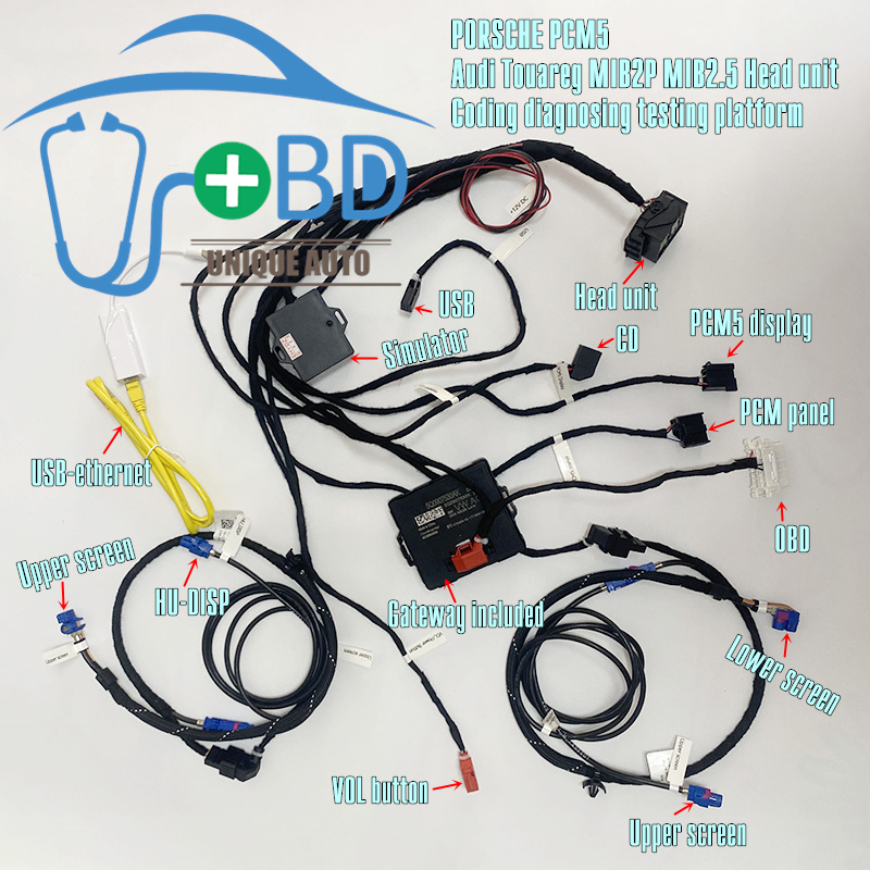 AUDI PORSCHE TOUAREG MIB2P MH2P MIB2.5 PCM5 MIB3 flashing coding test bench