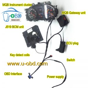 Volkswagen MQB platform key making cables testing platform all key lost