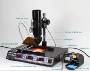 BGA rework station IR heating station