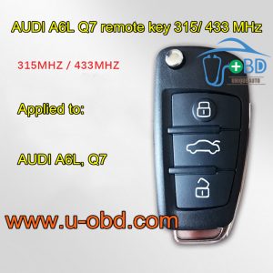 AUDI A6L Q7 remote key 315 MHz & 433 MHz
