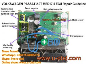 Volkswagen ECU MED17.5 repair kit repair method repair guide book