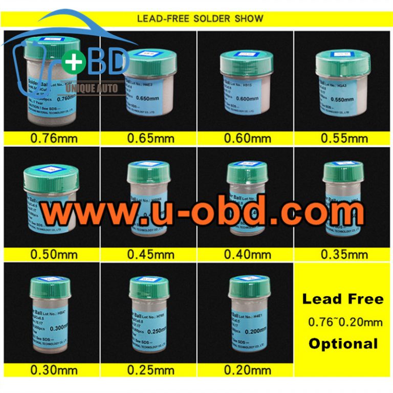 Lead free BGA chip reballing solder ball Pb free solder ball 250K