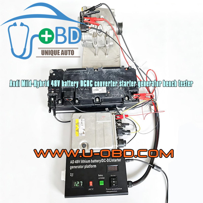 Audi MHEV 48V Lithium battery DCDC Converter starter alternator bench tester