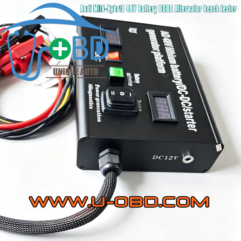 Audi MHEV starter generator alternator DCDC Converter 48V Lithium battery combined bench tester