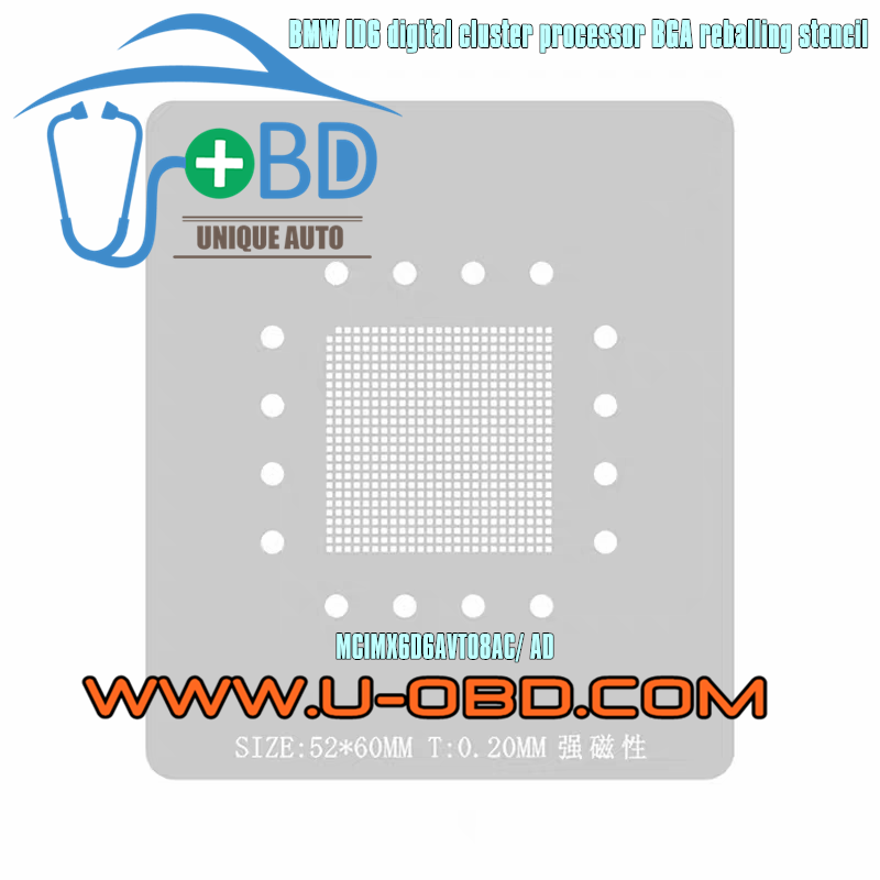 BMW ID6 instrument cluster black screen repair GPU processor MCIMX6D6AVT08AD rebailling stencil